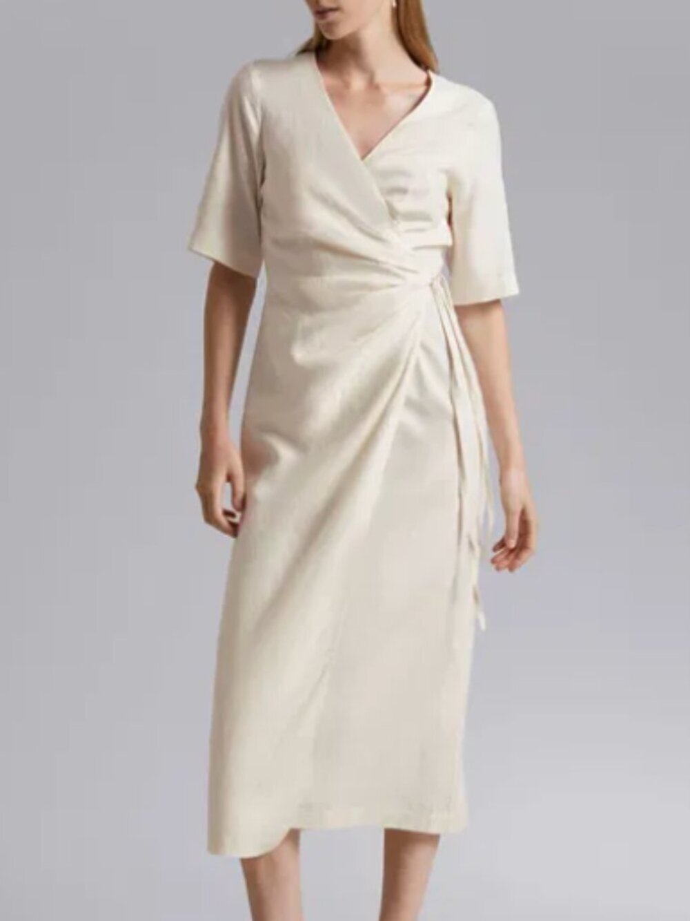 & Other Stories Wrap Midi Dress